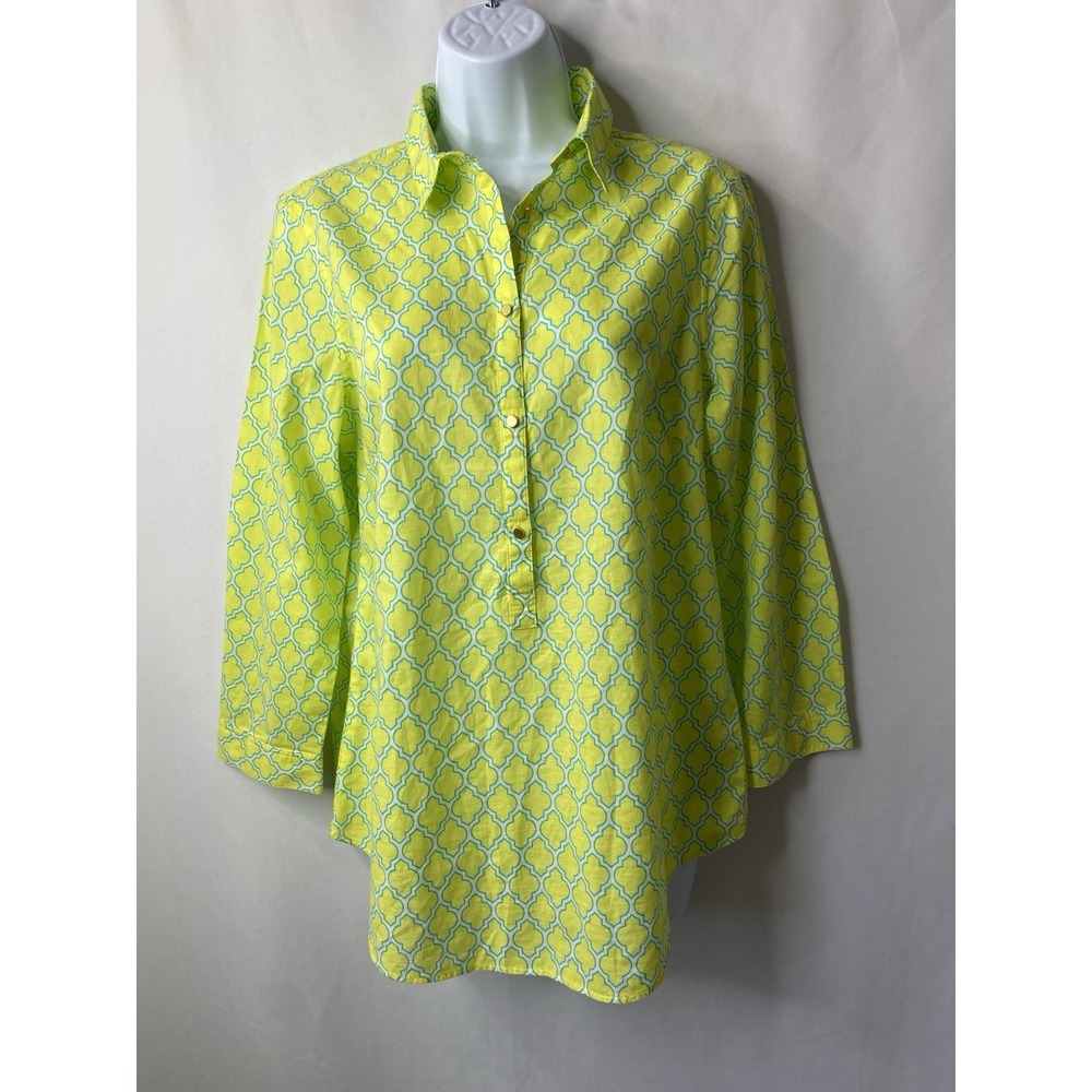 Lands End Womens Shirt Size 6 Wedding Guest Preppy Rich Mom Church Business Wear